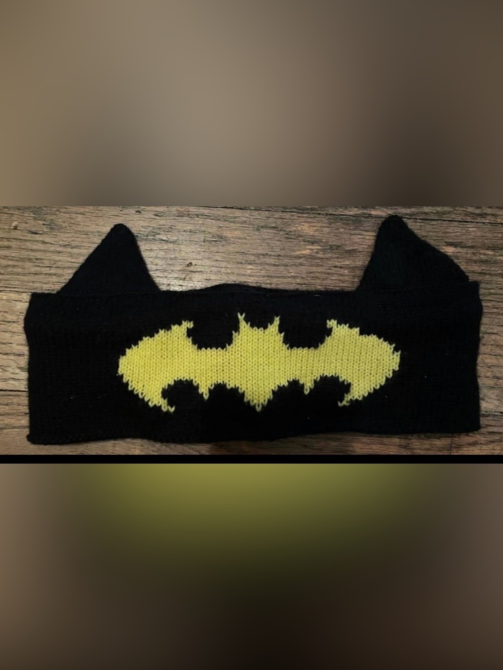 DC Comics Black and Yellow Batman Headband Acrylic